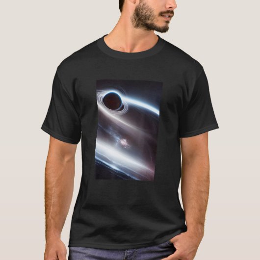 ブラックホールの外側スペース銀河系 Tシャツ (正面)