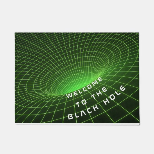 ブラックホールの宇宙の宇宙飛行士の歓迎されたドア・マット ドアマット (正面)