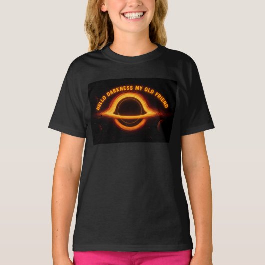 ブラックホールの星間会話 Tシャツ (正面)