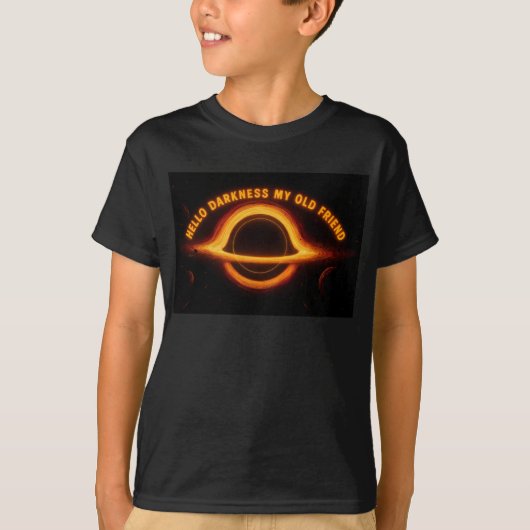 ブラックホールの星間会話 Tシャツ (正面)