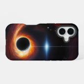 ブラックホールの重力iPhone/iPadケース iPhone 16ケース (裏面横)