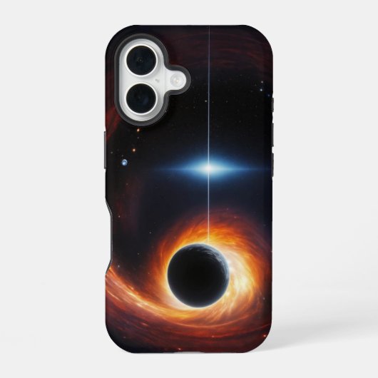 ブラックホールの重力iPhone/iPadケース iPhone 16ケース (裏面)