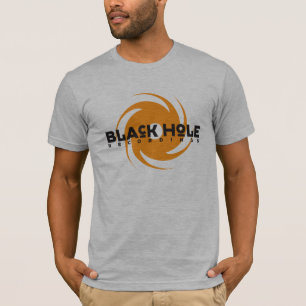 ブラックホールの録音のオレンジロゴのティー Tシャツ