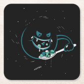 ブラックホールはむさぼり食います スクエアペーパーコースター (正面)