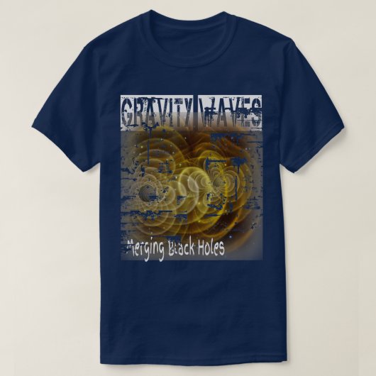 ブラックホールをマージする重力波 Tシャツ (デザイン正面)