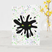 ブラックホールを覗き込む猫の目|過去記事 カード (黄色い花)