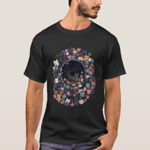 ブラックホールキャット猫マママキャットパパ Tシャツ