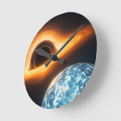 ブラックホールクロック ラウンド壁時計 (傾斜)