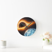 ブラックホールクロック ラウンド壁時計 (ホーム)