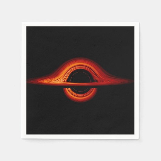ブラックホール付着ディスク スタンダードカクテルナプキン (正面)