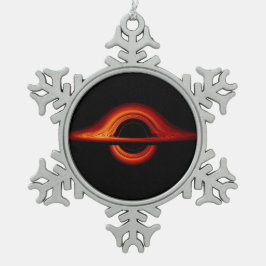 ブラックホール付着ディスク スノーフレークピューターオーナメント