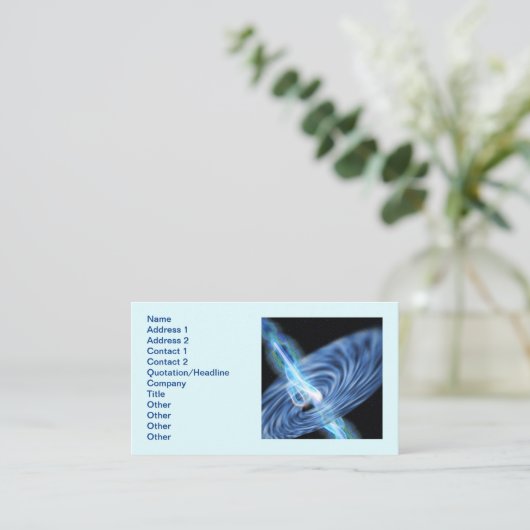 ブラックホール放射 名刺 (スタンド正面)