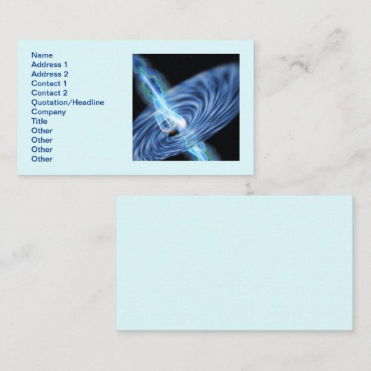 ブラックホール放射 名刺 (正面/裏面)