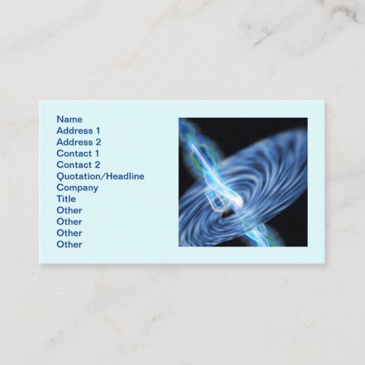 ブラックホール放射 名刺 (正面)