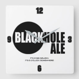ブラックホール時計 スクエア壁時計
