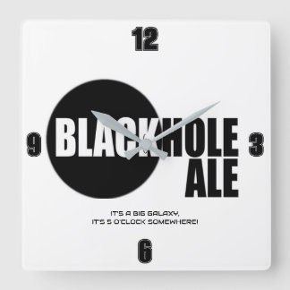 ブラックホール時計 スクエア壁時計