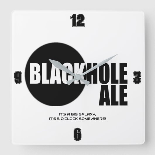 ブラックホール時計 スクエア壁時計 (正面)