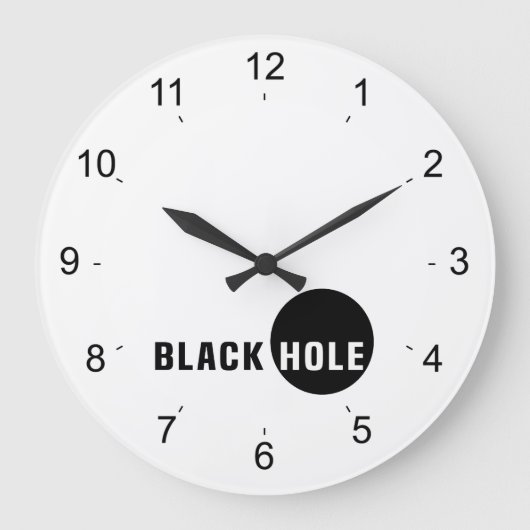 ブラックホール ラージ壁時計 (正面)