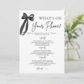 ブラックボウあなたの電話に何がブライダルシャワーゲーム 招待状 (スタンド正面)