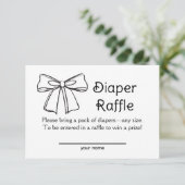 ブラックボウおむつくじ券同封カード 招待状 (スタンド正面)