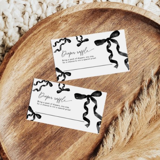 ブラックボウおむつラッフルカード エンクロージャーカード