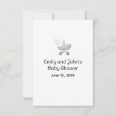 ブラックボウおむつラッフルチケットエンクロージャカード 招待状 (裏面)