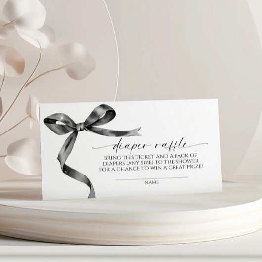 ブラックボウおむつラッフル エンクロージャーカード