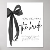 ブラックボウどのように古い新婦ブライダルシャワーゲーム ポスター (正面)
