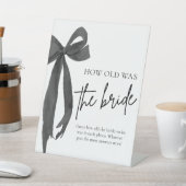 ブラックボウどのように古い新婦ブライダルシャワーゲーム 台座サイン (インサイチュ)