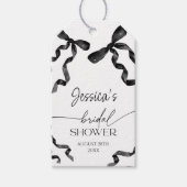 ブラックボウのブライズシャワー ギフトタグ (正面)