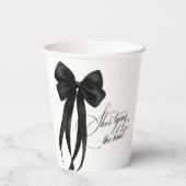 ブラックボウのブライダルシャワーペーパーカップ 紙コップ (裏面)