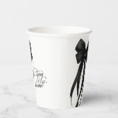 ブラックボウのブライダルシャワーペーパーカップ 紙コップ (右)