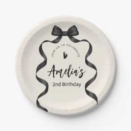 ブラックボウの誕生日 どの年齢でも ペーパープレート