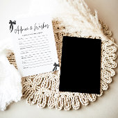 ブラックボウアドバイスとウィッシュブライダルシャワーゲーム 招待状