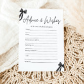 ブラックボウアドバイスとウィッシュブライダルシャワーゲーム 招待状