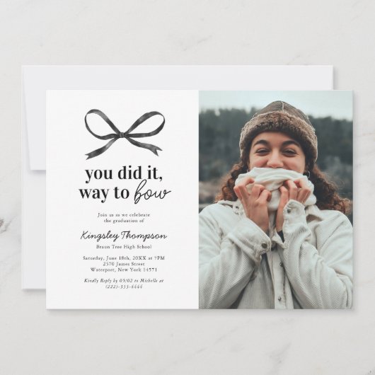 ブラックボウエクセシションパーティー招待状 招待状 (正面)