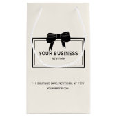 ブラックボウカスタムビジネス名プロモーション スモールペーパーバッグ (裏面)