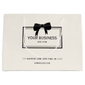 ブラックボウカスタムビジネス名プロモーション ラージペーパーバッグ (正面)