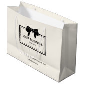 ブラックボウカスタムビジネス名プロモーション ラージペーパーバッグ (正面アングル)