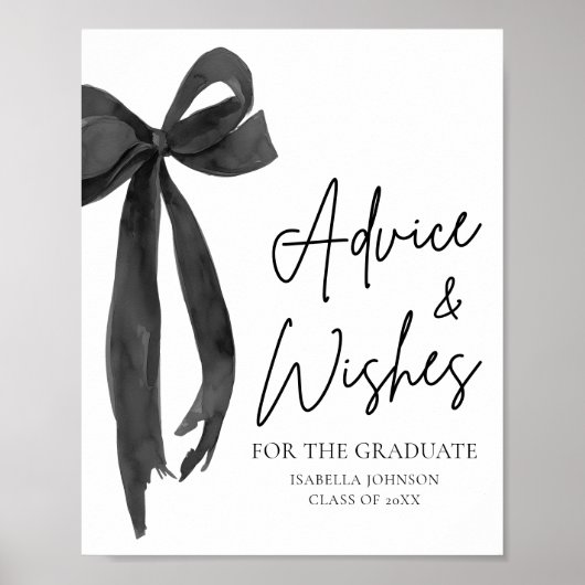 ブラックボウグラードパーティー大学院アドバイスとウィッシュ ポスター (正面)