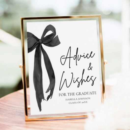 ブラックボウグラードパーティー大学院アドバイスとウィッシュ ポスター