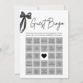 ブラックボウゲストビンゴブライダルシャワーゲーム 招待状 (正面)