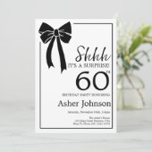 ブラックボウコケッティーサプライズ60歳の誕生日パーティー 招待状 (スタンド正面)