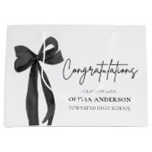 ブラックボウコケット卒業祝い ラージペーパーバッグ (正面)