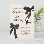 ブラックボウコケット20thバースデーパーティーへの招待 招待状 (スタンド正面)