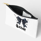 ブラックボウゴシックトートバチェロレッテブライドメイド アクセサリーポーチ (見開き)