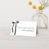 ブラックボウゴシックブライダルシャワービュッフェフード プレイスカード (正面)