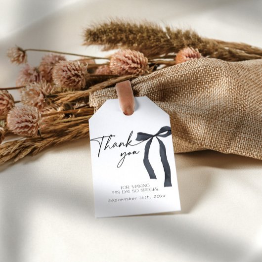 ブラックボウゴシック結び結びギフトラベル ギフトタグ