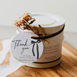 ブラックボウサンキューゴシックフェイバーブライダルシャワー フェイバータグ