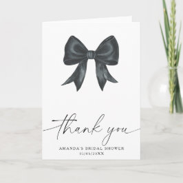 ブラックボウサンキューブライダルシャワー サンキューカード